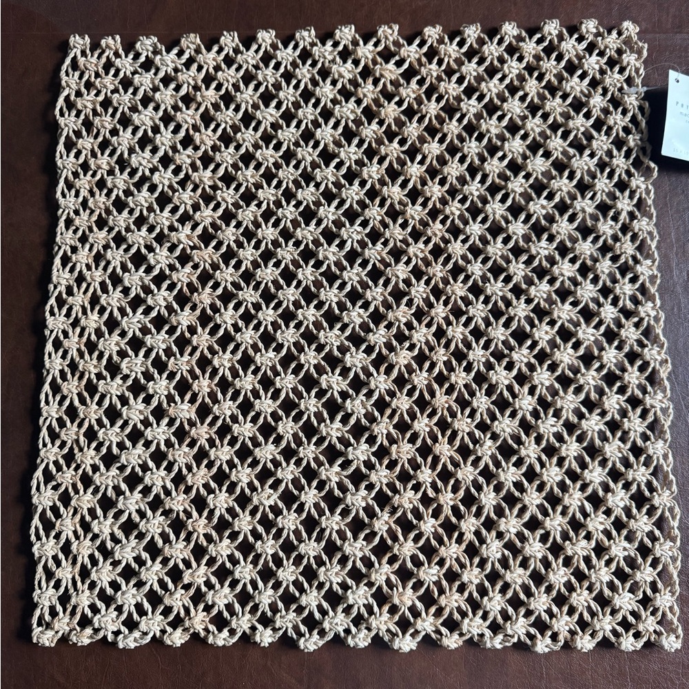 Pottery Barn Macrame Placemat in Natural Tan